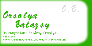 orsolya balazsy business card