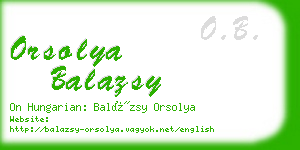 orsolya balazsy business card